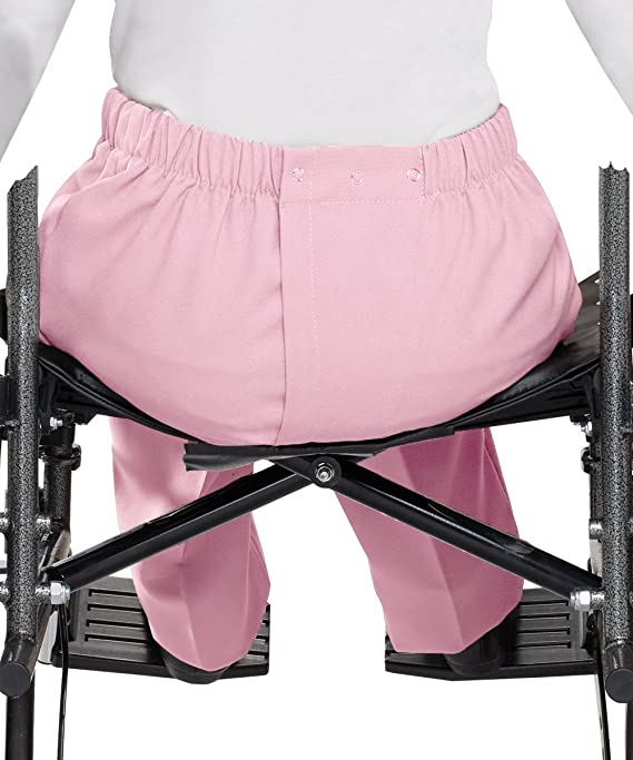 how to put on pants in a wheelchair	