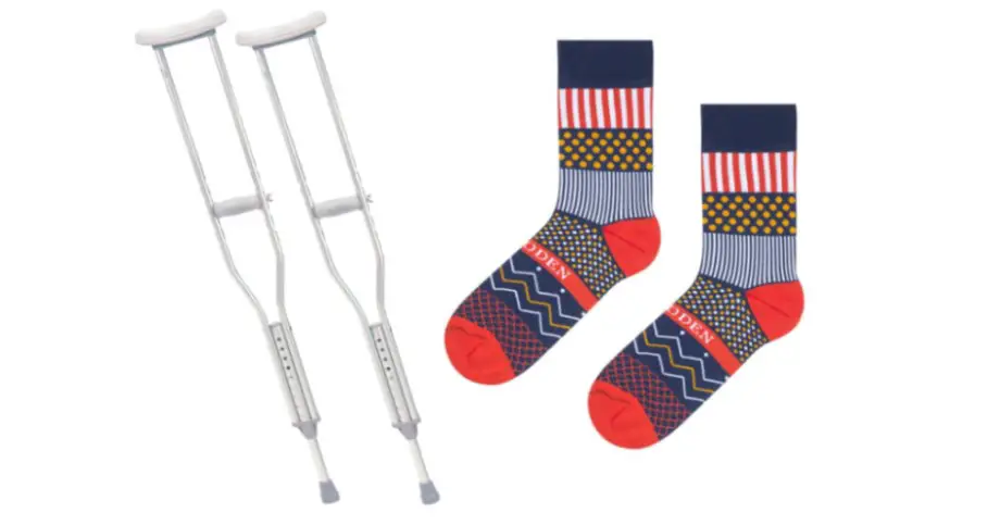 how to pad crutches with socks
