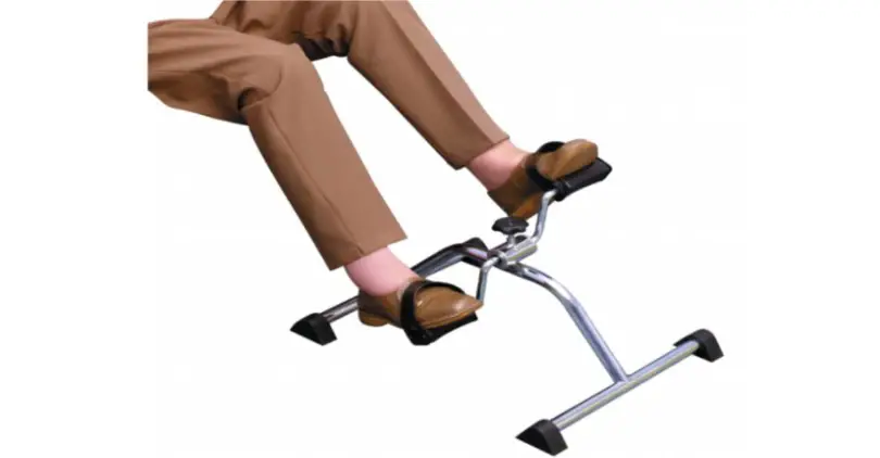 how to use the pedal exercise equipment for seniors in a wheelchair